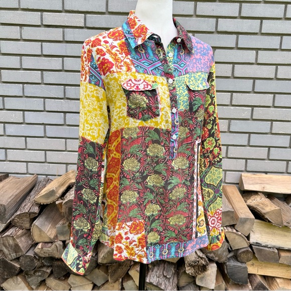 Cotton Daisy patchwork blouse - Picture 2 of 6